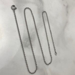 Sterling‎ silver 15.5” cable chain